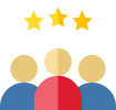 icon of people with 3 stars above them